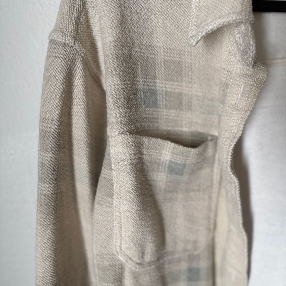 Neutral Flannel Shacket - image 2